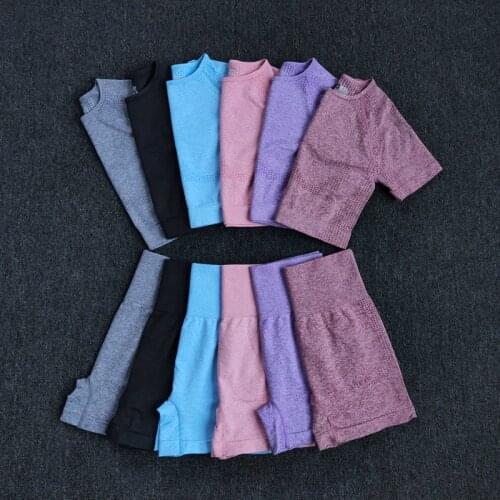 Women Yoga Set Crop Top Short Sleeve Shirt for Fitness Accessories Sport Exercise At Home Body Building Sports Entertainment