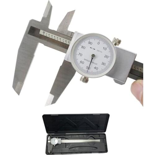 0-200mm 0.02mm Metric Precision Dial Vernier Caliper Gauge Micrometer Measuring Tool Dial Caliper 8inch 0.001" dial gauge