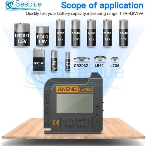 168 Max Precision Battery Power Tester Portable Digital Battery Voltage Tester Universal Test Capacity Diagnostic Tool Analyzer