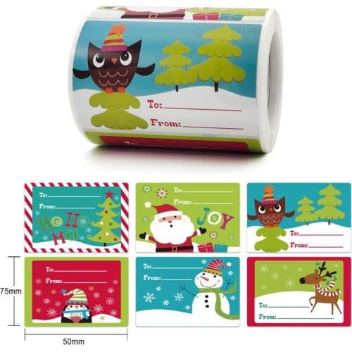 250pcs Merry Christmas Gift Tag Stickers to and from Christmas Address Labels for Card Envelope XMAS Presents Wrapping Package