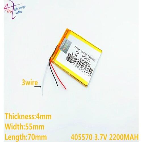 3 line Size 405570 3.7V 405568 2200MAH tablet battery With Protection Board For GPS Tablet PC Digital Products