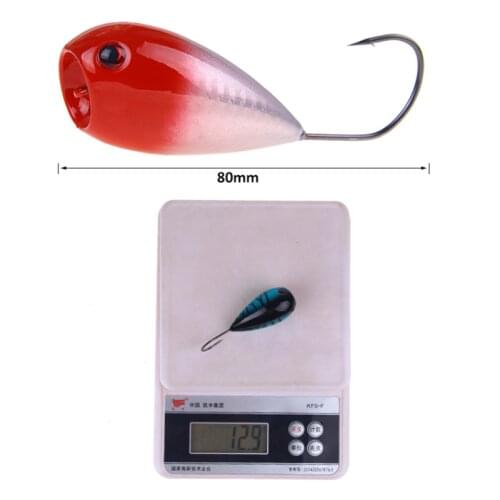 3D Eyes 6Colors 12.9g/8cm Artificial Plastic Hard Bait With Sharp Hook Topwater Popper Bottom Bionic Bait Swimbait Fishing Lure