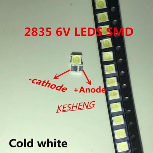 5000PCS Konka Changhong Amoi LCD TV backlight Jufei 3528 SMD LED 2835 6V Cool white 96LM For TV LCD Backlight