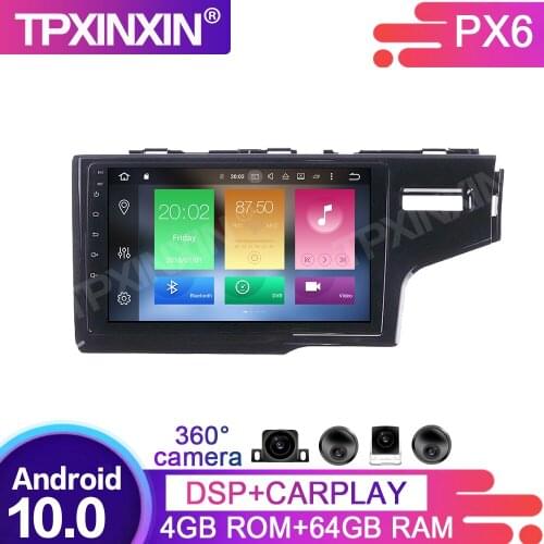 64GB Android 10 For Honda Fit RHD 2014-2017 Car Multimedia Player GPS Navigation Head Unit Auto Radio Audio Stereo Tape Recorder