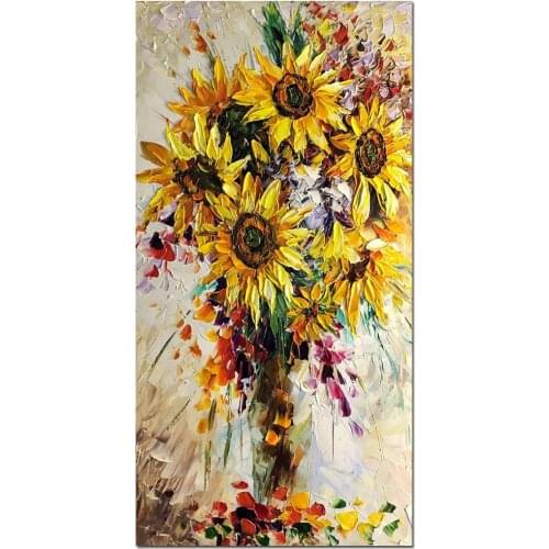 Sunflower Abstract 3D Hand-Painted Modern Home Decoration Wall Art Oil ON Canvas Paintings
