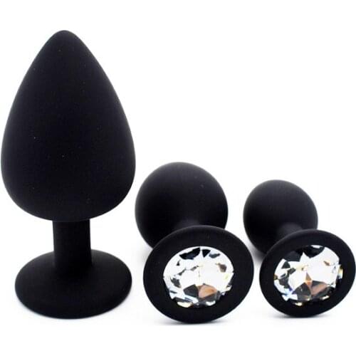 Butt Plug Safe Silicone Butt Plug With Crystal Jewelry Anal Plug Vaginal Plug Sex Toys For Woman Men Anal Dilator Toys for Gay