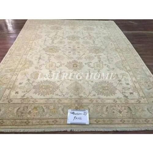 Free shipping 9'X12' 70Lines Hand-knotted Wool Oriental oushak carpet handmade antique oushak rug