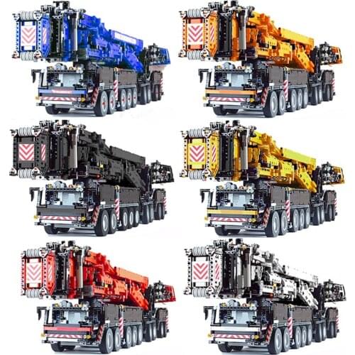 Large Engineering Truck Liebherr Crane Model Building Blocks High-Tech Vehicle Kits Assembly Toys for Children Gifts MOC-20920