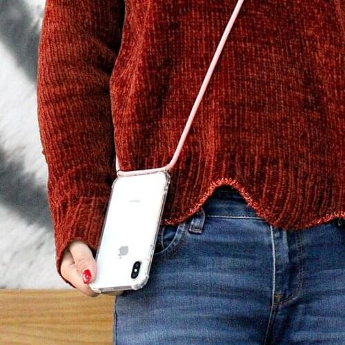 Crossbody lanyard phone case For Huawei P40 pro honor 30s 30 30Pro X10 Play 4T Nova 7 7pro lite5G Strap clear back Cover