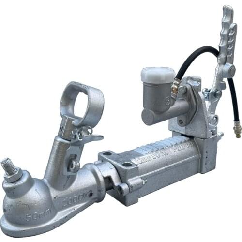 HYDRAULIC OVER-RIDE GALVANISED COUPLING HITCH 50MM 2000KG CARAVAN TRAILER PART