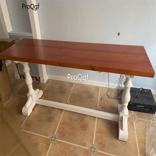 Prodgf 1 Set 120*50*105cm Roman Feeling Wood Dining Table