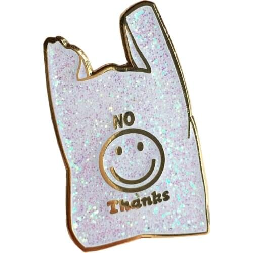 No Thanks Enamel Pin Badge