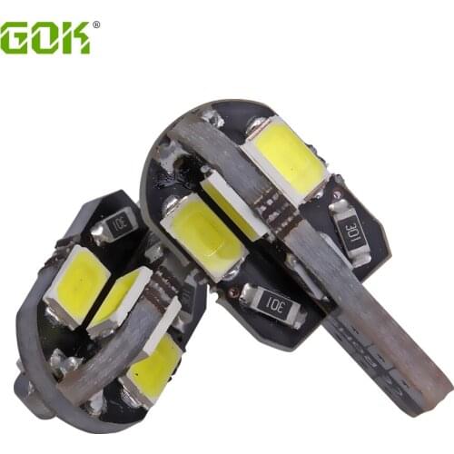 Hot Sale External Lights 50 x Error Free T10 led Canbus Led w5w 194 5730 5630 t10 8smd canbus Light Bulb Car Lamp FreeShipping