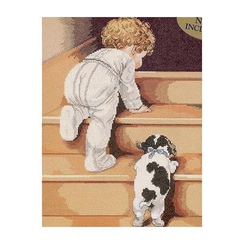 100% Cotton Thread Needlework DIY Cross Stitch Sets For Embroidery Kits No Printed Counted Cross Stitch Sets baby and Puppy