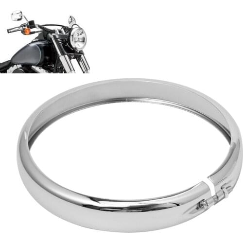 Motorcycle Chrome 5.75'' Headlight Headlamp Trim Ring For Harley Sportster Iron XL 883 1200 Dyna Softail Street Bob
