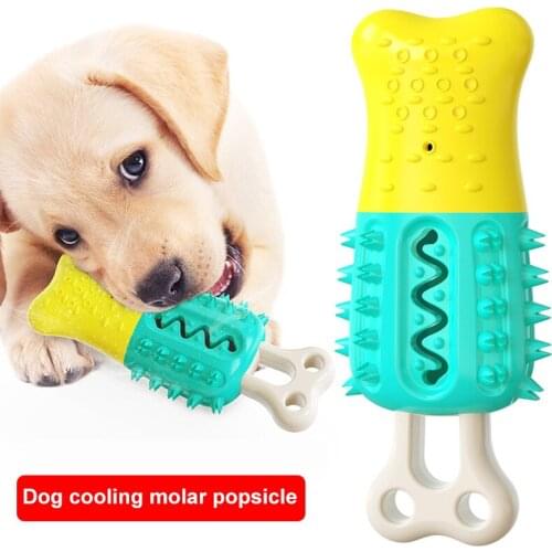 Pet Toy Popsicle Shape Molar Clean Teeth Anti-bite Freezing Float Pet Toy Interactive Toothbrush Interesting For Home Dog