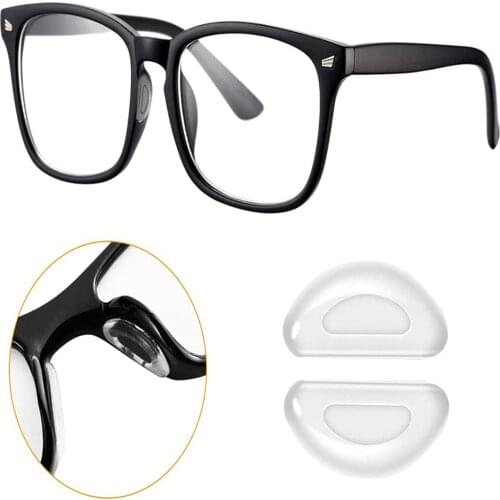 Adhesive Eye Glasses Nose Pads D Shape Anti-slip Soft Silicone Nose Pads Glasses Nose Pad For Glasses Sunglasses 15*7*2mm