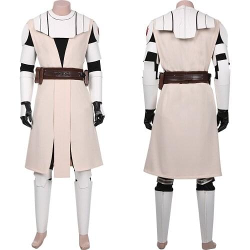 The Clone Wars -Obi- Wan Kenobi Cosplay Costume Coat Uniform Outfits Halloween Carnival Suit