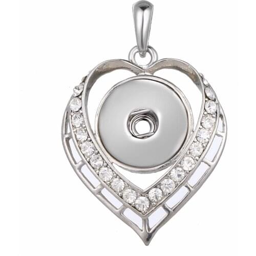 JaynaLee Heart Love Snaps Pendant without Chain fit 18mm or 20mm Ginger Snaps for women Men gift GJP8082