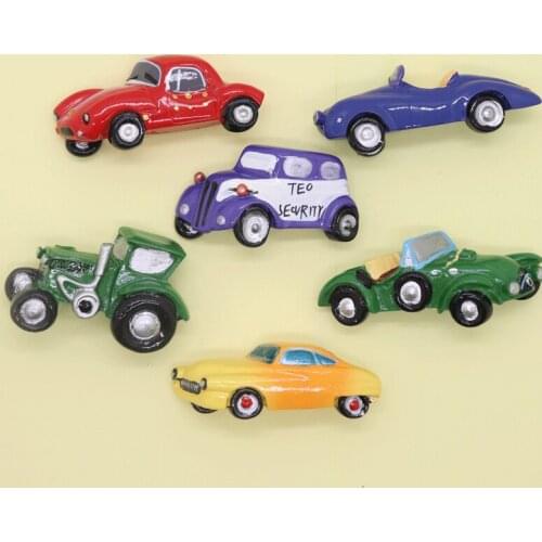 Fridge magnet cartoon colorful car kids like resin stereo kitchen decoration magntic sticker careative paste art crafts gift