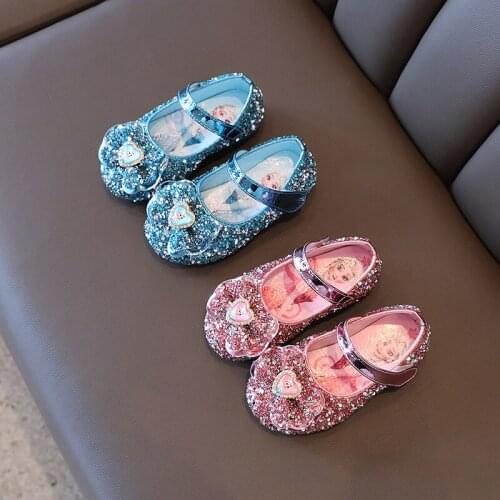 Fashion Kids Girl Princess Shoes Rhinestone Sequins Cartoon Children Shoe Party Wedding Little Girl Shoe Beautiful Birthday Gift