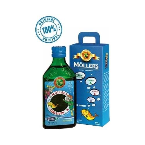 Mollers Omega 3 Lemon Flavored Fish Oil Syrup 250 Ml