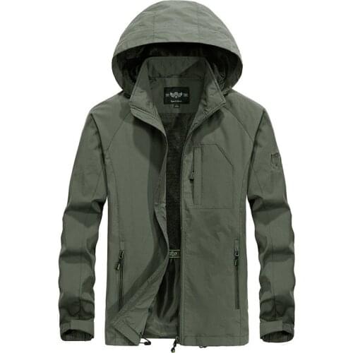 Windbreaker Jacket Men Spring Autumn Waterproof Army Tactical Breathable Military Raincoat Sportswear Hiking Casual Plus Jacket