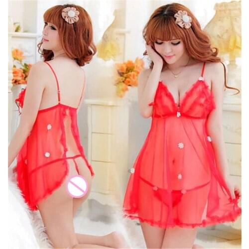 2020 NEW Erotic Lingerie Sleepwear Dress Women Sexy Underwear Babydoll Negligee Hot Erotic Sexy Costumes Pajamas Sex Nightwear