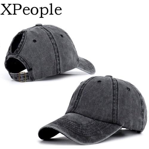 Unisex Blank Washed Low Profile Cotton Plain Baseball Blank Cap Solid Color Velcro Adjustable