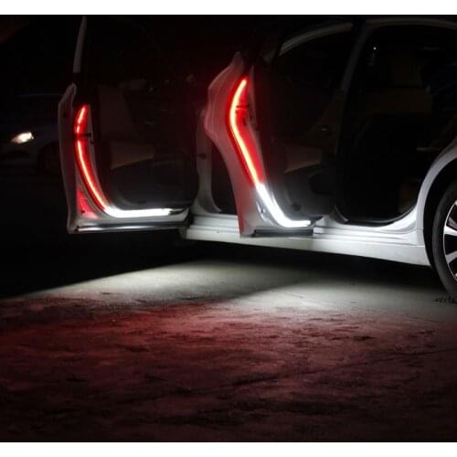Car Door Opening Warning LED Lights Welcome Decor Lamp Strip Anti Rear-end Collision Safety Universal Car Light