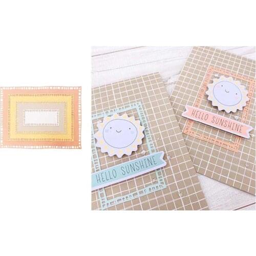 Framed Rectangles Metal Cutting Die Scrapbook Embossed Paper Card Album Craft Template Cut Die Stencils New for 2021 Arrive