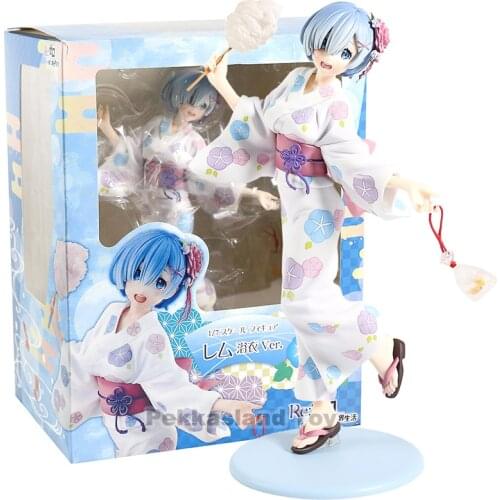 Re:Life in a different world from zero Rem Yukata Ver. PVC Figure Collectible Model Toy