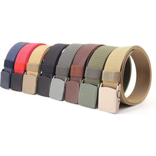 Men/women Belt Outdoor Travel Tactical Belt High Quality Automatic Buckle New Nylon Unisex Canvas Hunting Military Add Long Belt