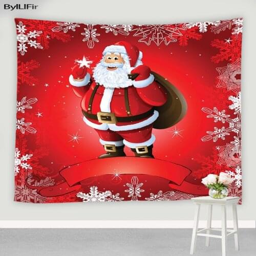 Christmas Decoration Tapestry Santa Snowman Living Room Festival Wall Hanging Children Gift Bedroom Dormitory Mural Home Decor