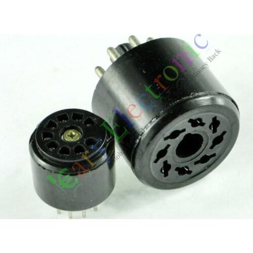 Wholesale and retail Bakelite Vacuum Tube Saver Socket Testing 2pc 9pin Fr 12AX7 + 2pc 8pin Octal DIY free shipping