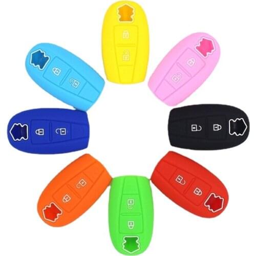 Silicone Car Key Cover Fob Case 2 Button Smart Remote Key Protect Holder for Suzuki SX4 Swift Sport Scorss Grand Cover