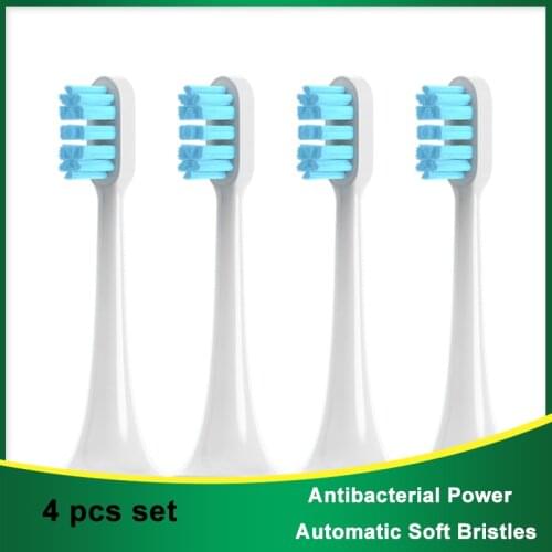 2021 for XIAOMI T300/500 Blue 4pcs Replacement Brush Heads No Metal Vacuum diamondclean health Soft DuPont Brush Head Bristle