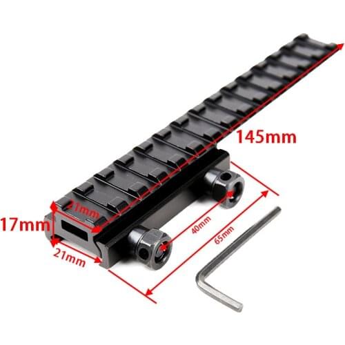 Tactical 20mm Weaver Picatinny Rail Scope Mount Extender Riser Hunting Flat Top Base Adapter Converter For Extension