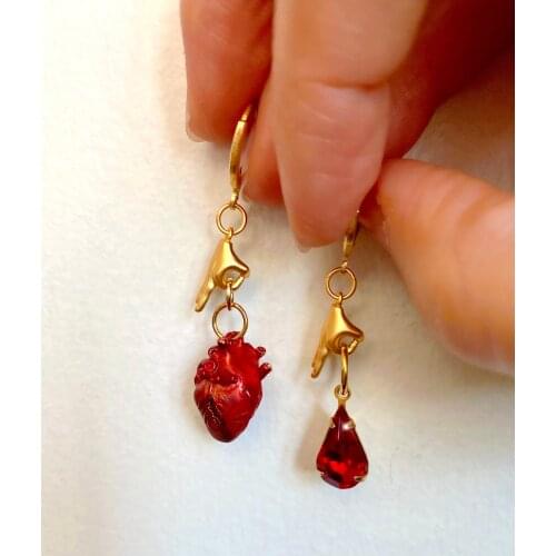 The Beating Heart Earrings Dangle Drop Earrings