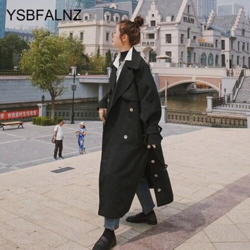 Mujer Chaqueta 2021 Autumn Winter Fashion Womens Over Long Length Woolen Coats High Street Gold Button With Sashes Slim Elegant