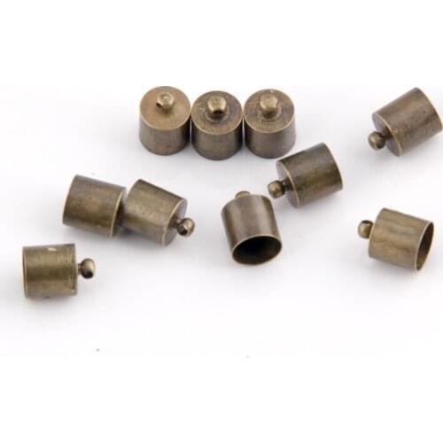 Golden/Silver 4 Size Tassel Leather Cord End Crimp Tip Caps Beads DIY Bracelets Buckle Finding Jewelry Making Handmade Accessory