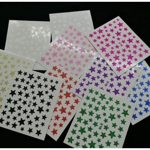 1 pcs Adhesive 3D Sticker Laser glitter Star Nail Stickers Ornaments Nail Art Tool Manicure Accessories