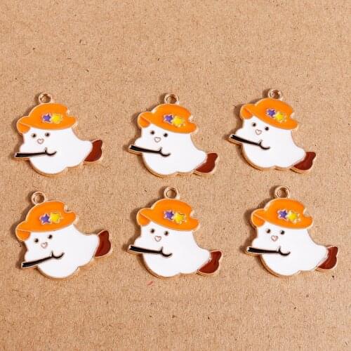 10pcs 23*23mm Cartoon Cloud Charms for Jewelry Making Enamel Flying Bird Charms for Necklaces Earrings Pendants DIY Craft Supply