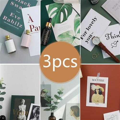 3pcs 10cm x 15cm Retro old green leaf paper photo background ins photo props photography shooting background paper