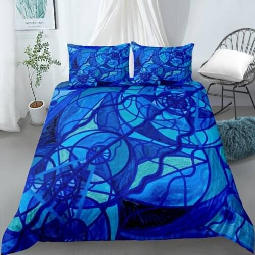 3D Anime cartoon Printed Pillowcases Bedding Set Queen King Size Dropshipping Boy gift Anime Blue Art