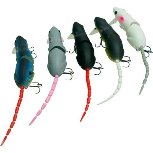 Bionic Artificial Fishing Mouse Lure Swimbait Plastic Disjunction Rat Fishing Bait Fishing Lure With Hook Fishing Tackle