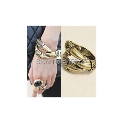 Punk vintage dragon eagle claw snake shape bracelets bangle wholesale