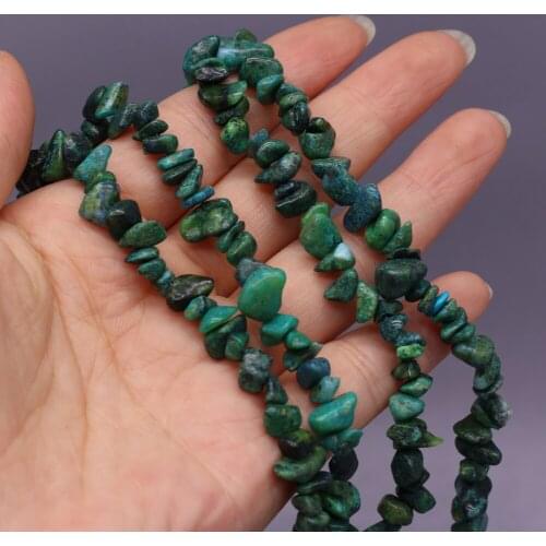 Natural Stone Beads irregularly Shaped Blue Crazy Agate Gravel Loose Beads For Jewelry Making DIY Bracelet Necklace Accessories