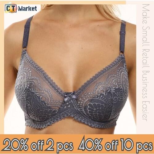 C Cup Underwire Ultra Thin Lace Lingerie Women French Sexy Push Up Underwear Wholesale CT6012