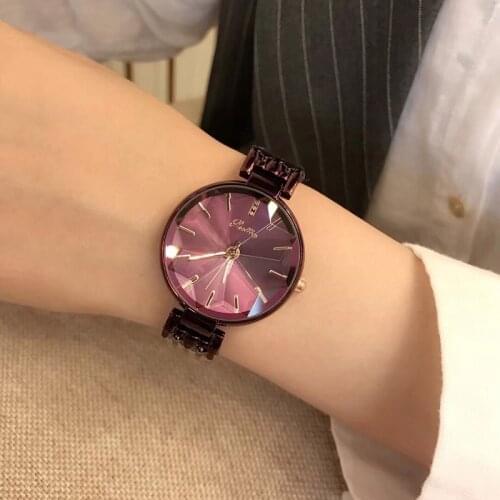 Luxury Brand Watches Women Waterproof Stainless Steel Japan Quartz Shining Cutting Surface Mirror Bracelet Dress WristWatch